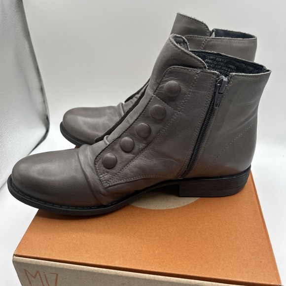 Miz Mooz Louise Women's Leather Ankle Boots SZ: 9 M, Graphite Gray-Box Included - Picture 15 of 16